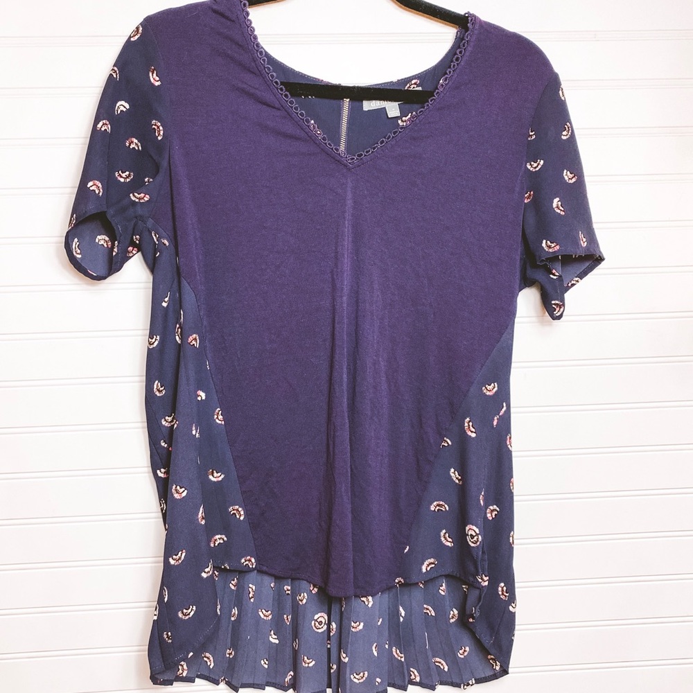 Daniel Rainn Purple Blouse Size Medium
